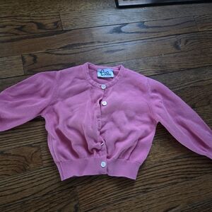Lilly Pulitzer 2t Vintage Pink Button Down Kids Cardigan